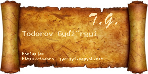 Todorov Györgyi névjegykártya